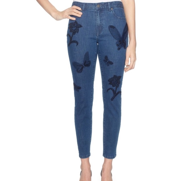 Magaschoni embroidered cropped Jeans - Picture 1 of 8